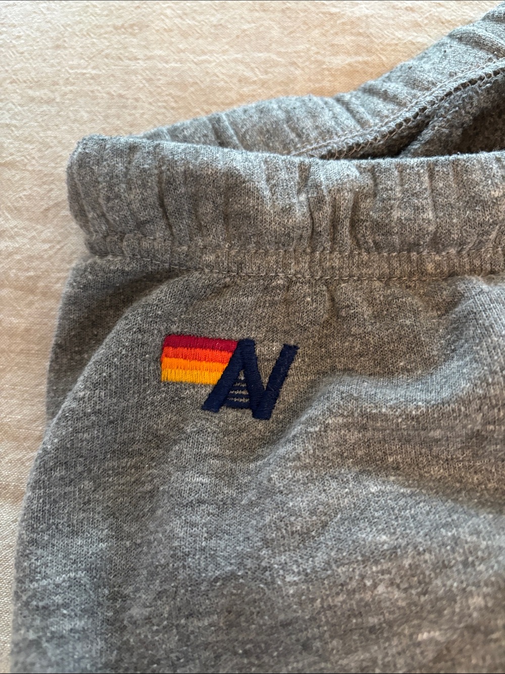 Aviator Nation Gray Joggers with Rainbow Chevron - Picture 4 of 7